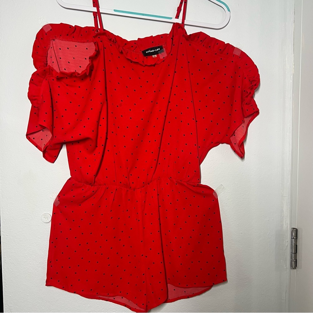 Red Polka Dot Romper